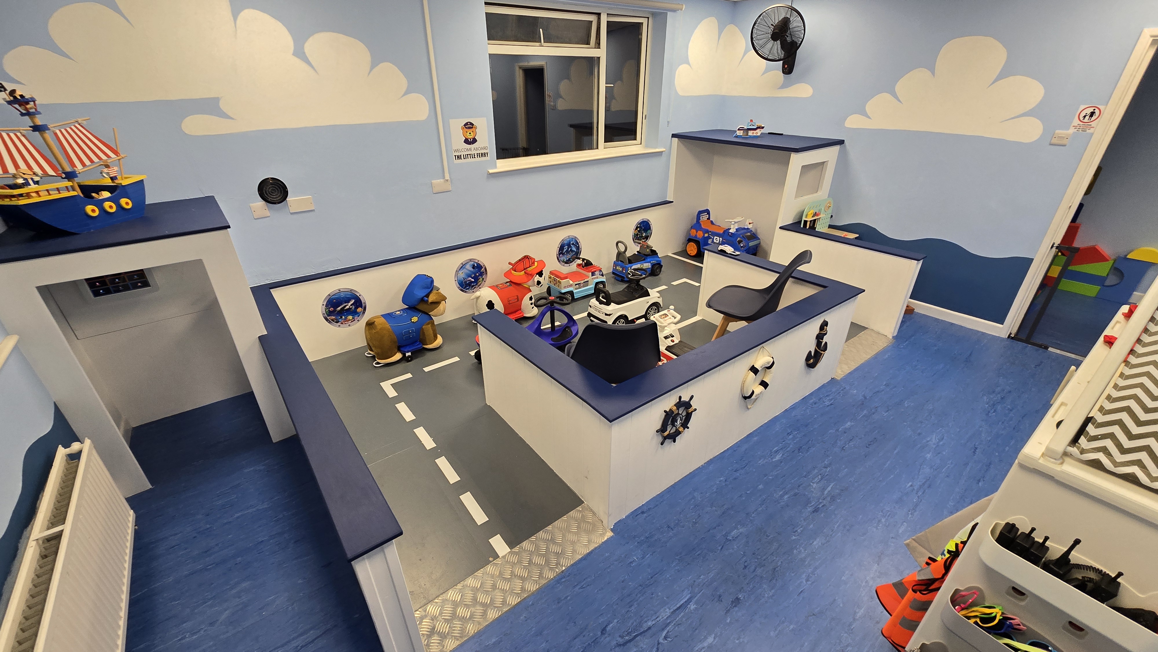 The Ferry Role-Play Zone featuring vehicle deck and control tower